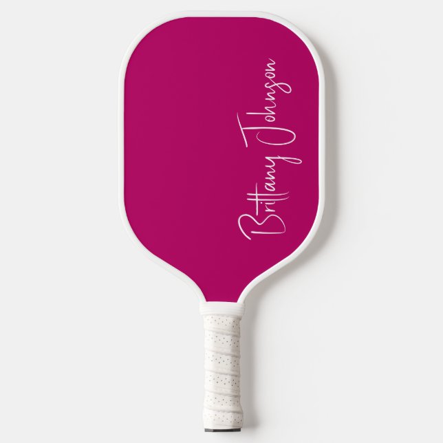 Palas De Pickleball Paddle Monogramado Hot Pink Pickleball (Anverso)