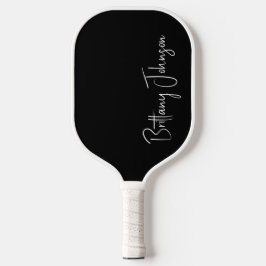 Palas De Pickleball Paddle monogramado negro de bolas