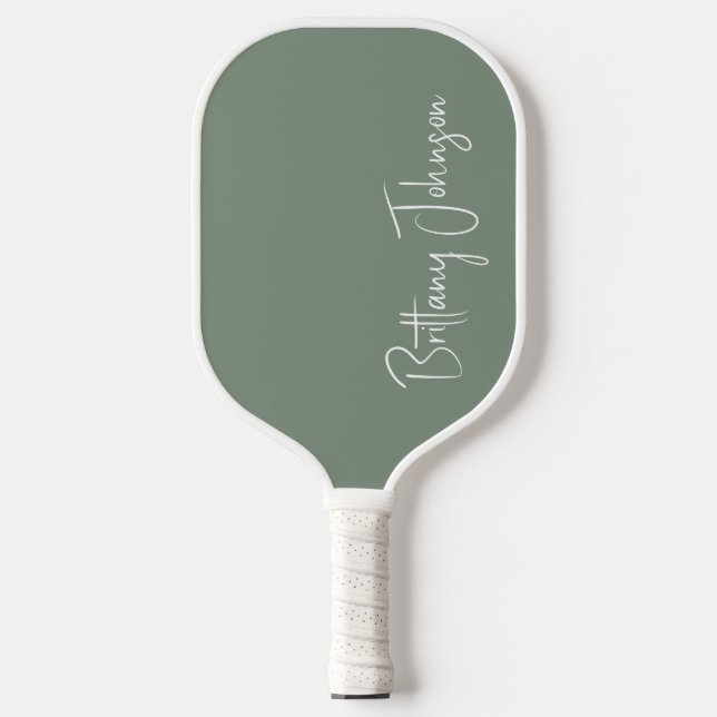 Palas De Pickleball Paddle Monogramado Sage Green Pickleball (Anverso)