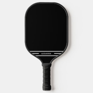 Palas De Pickleball Paddle negro y blanco con nombre