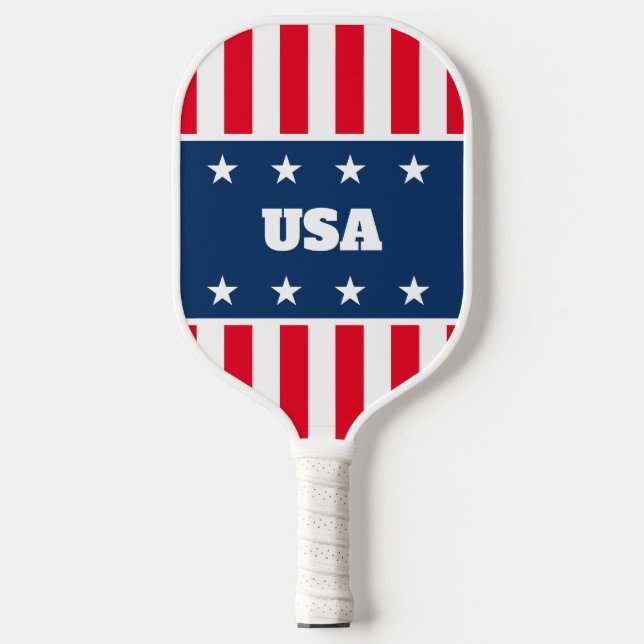Palas De Pickleball Paddle patriótico americano personalizado de pickl (Anverso)