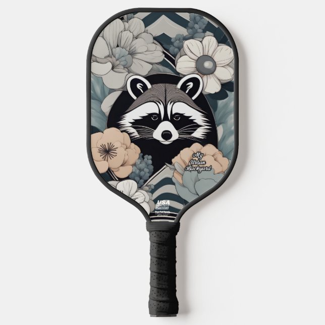Palas De Pickleball Paddle Personalizado de Baloncesto con Raccoon Art (Anverso)