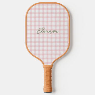 Palas De Pickleball Paddle Preppy Personalizado Gingham Pickleball