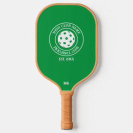 Palas De Pickleball Paddle único con nombre de club Año Iniciales Verd
