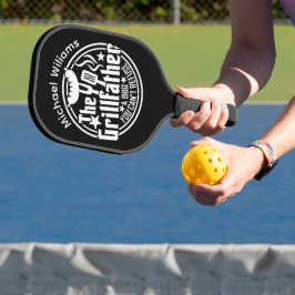Palas De Pickleball Padre blanco negro personalizado parrillada de bar