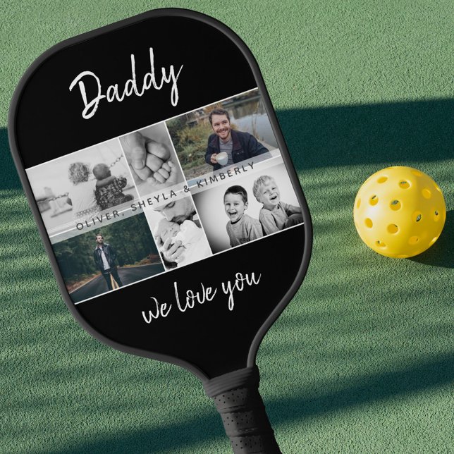 Palas De Pickleball Padre con hijos y Collage de fotos de papá de fami (Subido por el creador)