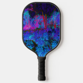 Palas De Pickleball Paisaje de jardín impresionista de azul oscuro y r