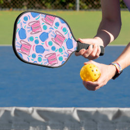 Palas De Pickleball Pájaros de bolas y bolas rosadas