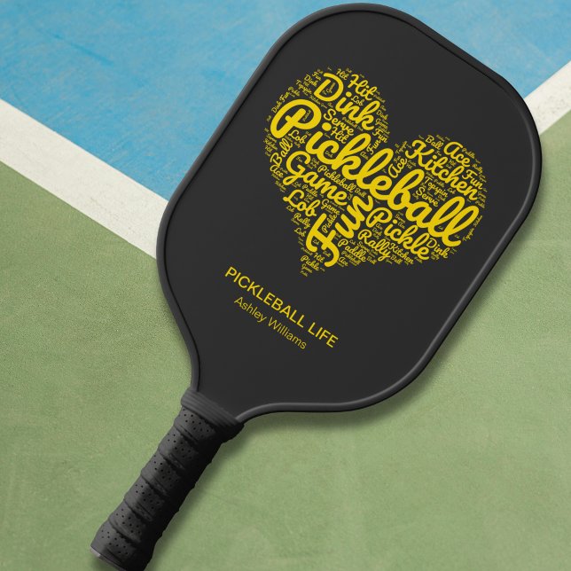 Palas De Pickleball Palabras de arte del jugador de bolas de póquer no (Personalize with text and name,  see collection for other gifts with this design on.)
