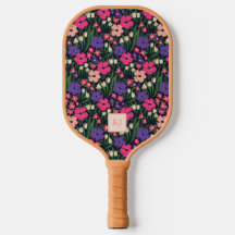 Paleta de bolas de pato monogramadas con flores de