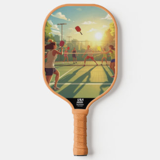 Palas De Pickleball Paleta de Partido de Pickleball al Atardecer
