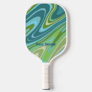 Palas De Pickleball Paleta de pickleball abstracta azul y verde colori