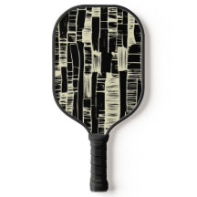 Paleta de Pickleball abstracta moderna en blanco y
