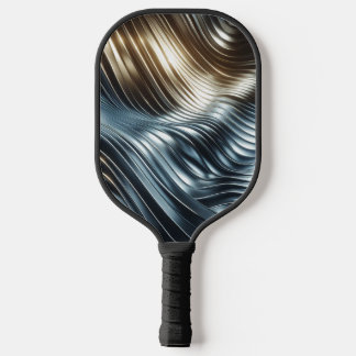 Palas De Pickleball Paleta de Pickleball Bronce Plata Olas Metálicas