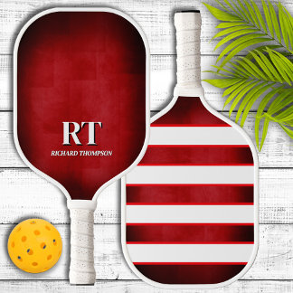 Palas De Pickleball Paleta de Pickleball con Monograma Rojo y Blanco