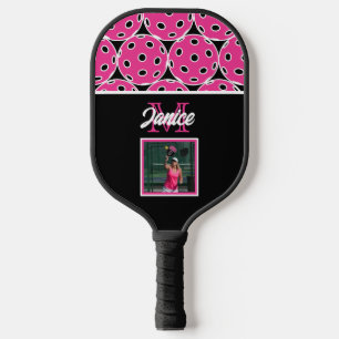 Palas De Pickleball Paleta de Pickleball con Monograma Rosa Encurtido