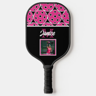 Palas De Pickleball Paleta de Pickleball con Monograma Rosa Encurtido 