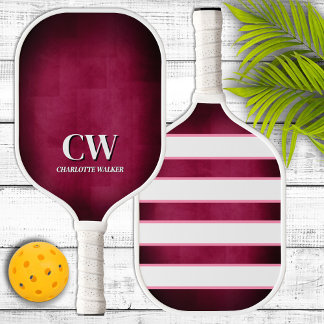 Palas De Pickleball Paleta de Pickleball con Monograma Rosa y Blanco