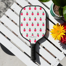 Palas De Pickleball Paleta de Pickleball con Patrón de Piña Blanca Ros