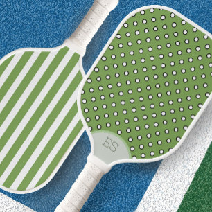 Palas De Pickleball Paleta de Pickleball con Rayas Verdes y Lunares Mo