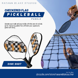 Palas De Pickleball Paleta de Pickleball de Bandera de Cuadros Diseñad
