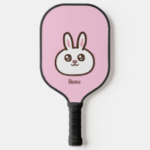 Paleta de pickleball de conejo de dibujos animados