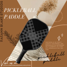 Paleta de Pickleball de Diseño Personalizado Negro