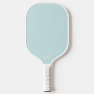Palas De Pickleball Paleta de Pickleball de Monograma Azul Polvo con N