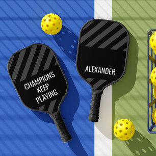 Palas De Pickleball Paleta de Pickleball de Texto Personalizado Negro