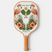 Paleta de Pickleball - Diseño Retro de Flamenco Vi