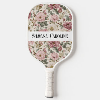 Palas De Pickleball Paleta de pickleball floral - nombre personalizado