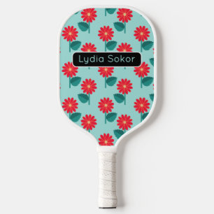 Palas De Pickleball Paleta de pickleball floral personalizada