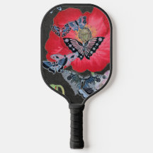 Paleta de Pickleball MARIPOSAS Y KANJI FELICIDAD
