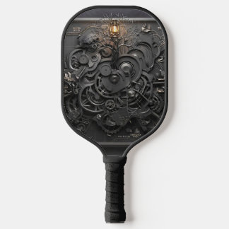 Palas De Pickleball Paleta de Pickleball Mecánica Steampunk con Mapa