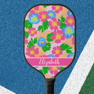 Palas De Pickleball Paleta de pickleball personalizada con flores trop