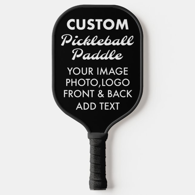 Palas De Pickleball Paleta de Pickleball Personalizada TODA NEGRA Hech (Anverso)