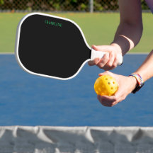 Paleta de Pickleball Personalizada Verde y Negra