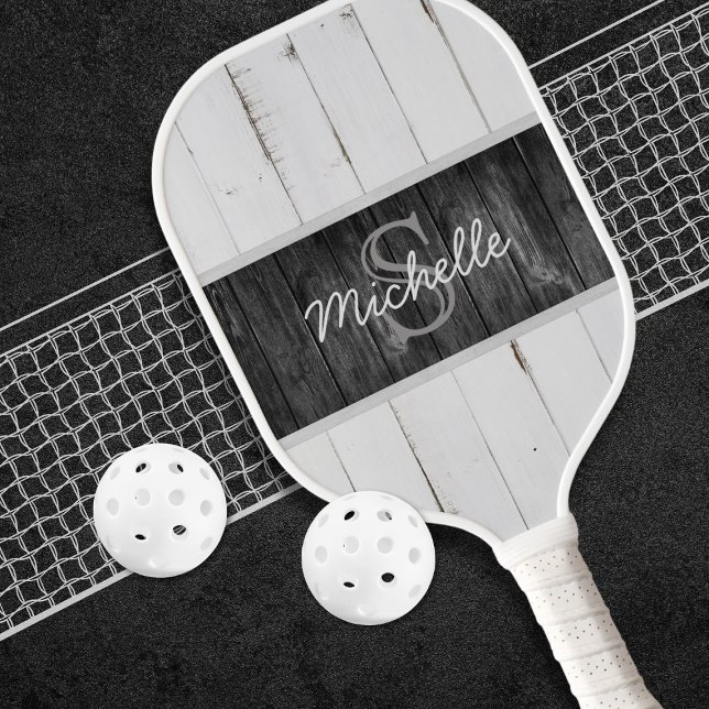 Palas De Pickleball Paleta de Pickleball Rústica de Madera Monograma B (Subido por el creador)