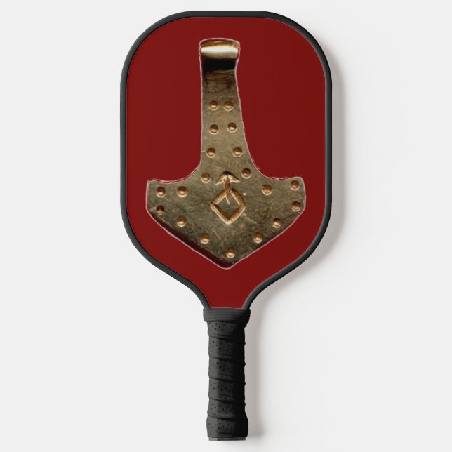 Palas De Pickleball Paleta dorada Thor Hammer rojo pickleball (Anverso)