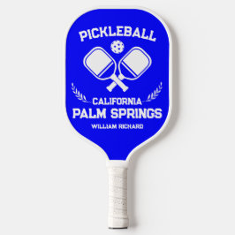 Palas De Pickleball Palm Springs California Personalizado azul y blanc