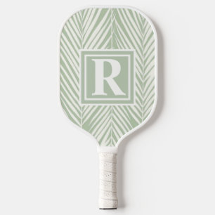 Palas De Pickleball Palmas verdes y Personalizable monograma