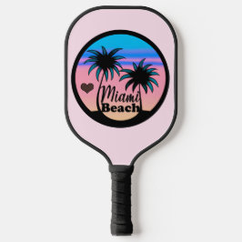 Palas De Pickleball Palmeras rosas y azules de Miami Beach
