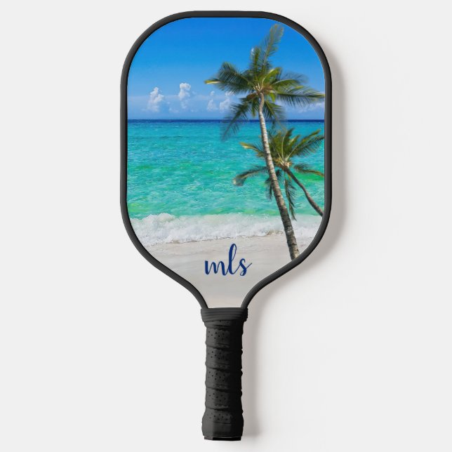 Palas De Pickleball Palmeras Tropicales de Monograma (Reverso )
