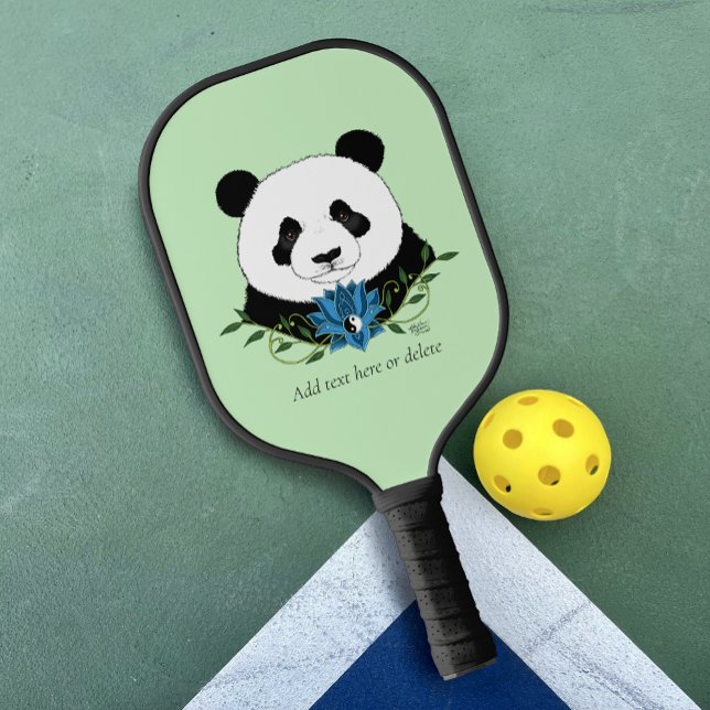 Palas De Pickleball Panda Bear Lotus Flower Blue (Subido por el creador)