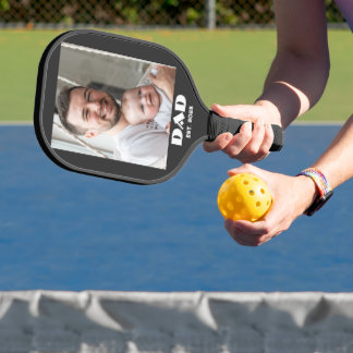 Palas De Pickleball Papá Blanco Negro Establecido Foto Audaz