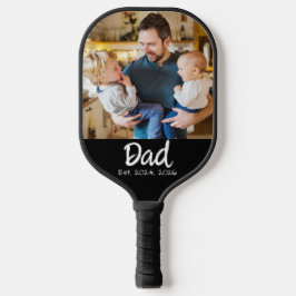Palas De Pickleball Papá Establecido Foto Escritura Blanca