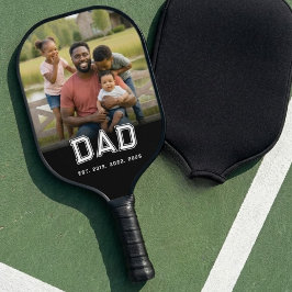 Palas De Pickleball Papá Estableció Divertida Foto Negrita