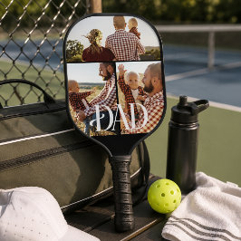 Palas De Pickleball Papá Estableció Foto Familiar Personalizada