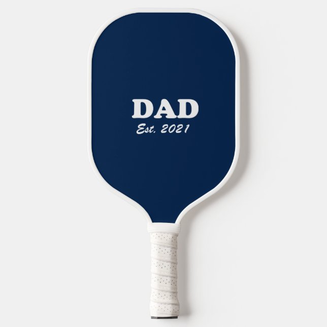 Palas De Pickleball Papá Personalizado Fecha establecida azul marino m (Anverso)