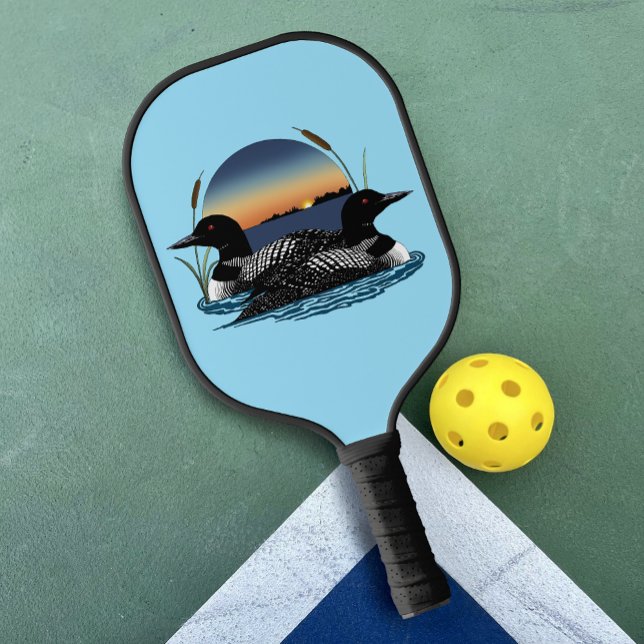 Palas De Pickleball Pareja de somormujos Lago Azul al atardecer Fauna  (Subido por el creador)